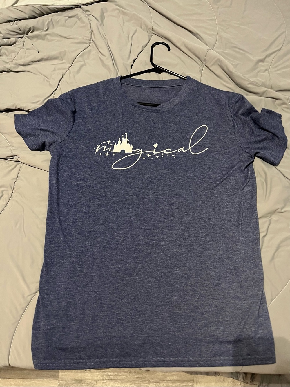 Magical Castle Graphic T-Shirt - Navy Blue